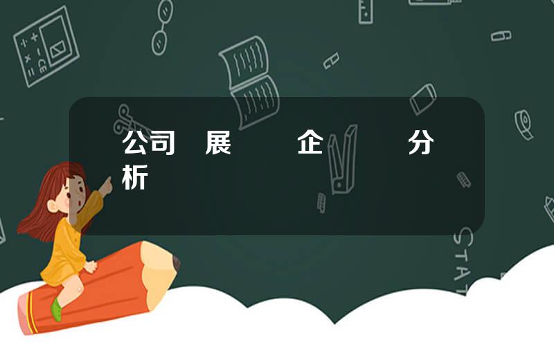 公司發展現狀 企業現狀分析